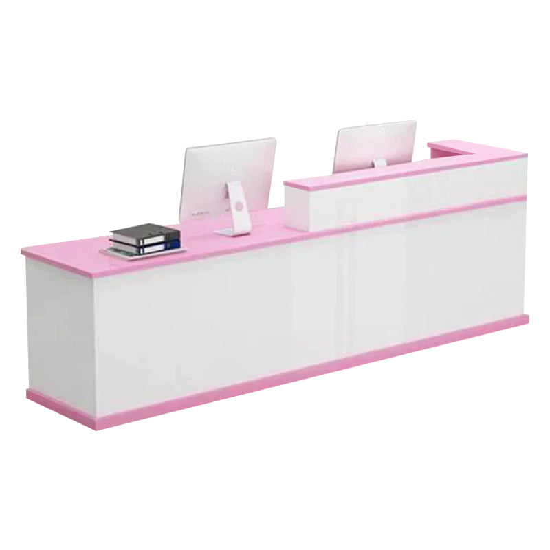 Corner Straight Reception Desk with Keyboard Tray and Drawers for Offices and Hotel Lobbies JDT-712