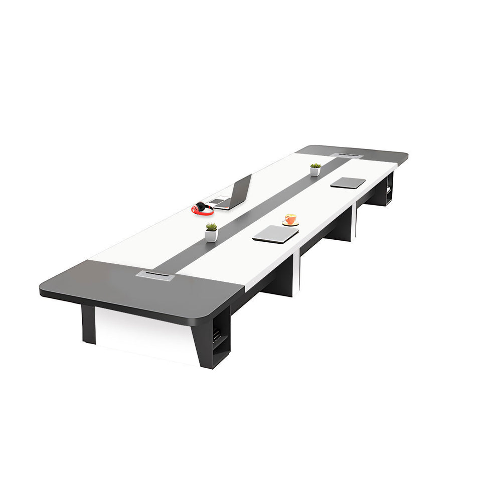 Modern Rectangular Conference Table with Under-Desk Storage for Office HYZ-7161