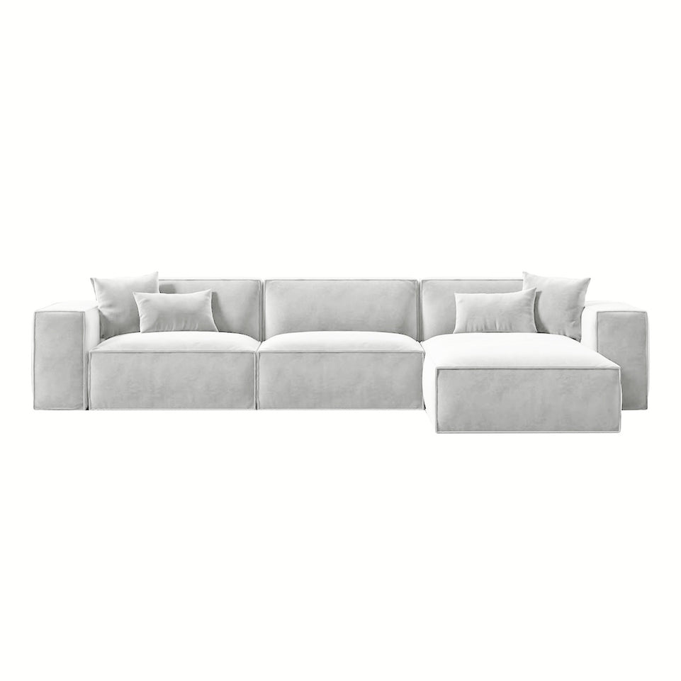 Italian Minimalist Lint Block Sofa Chaise Lounge BSF-2006