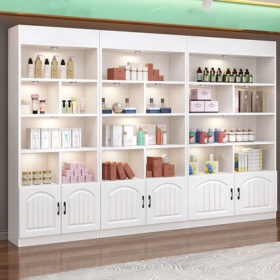 Modern White Beauty Salon Display Cabinet with LED Lights CWG-2031