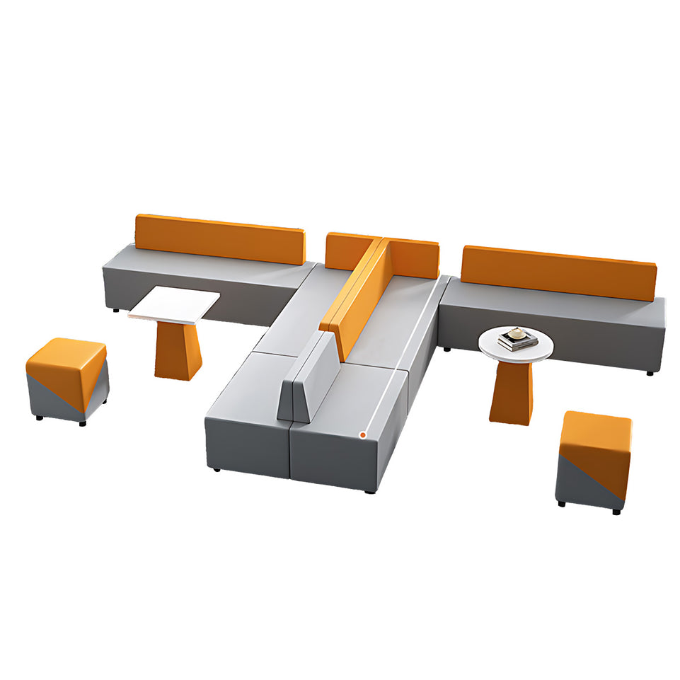 Modern Scratch-Resistant Corner Sofa with Solid Wood Frame for Office Reception and Lounge Areas JDZH-2081