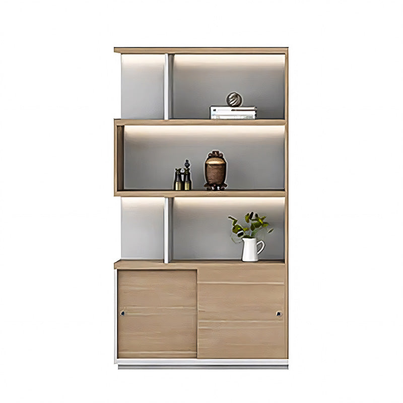 Modern Executive Desk with LED Lighting for Home Office