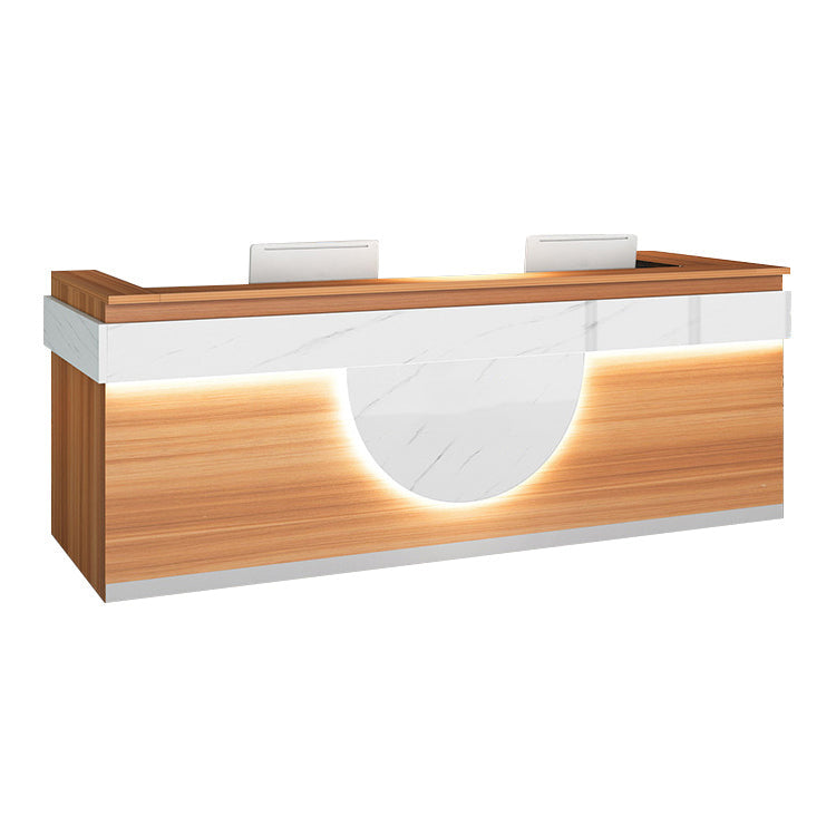 Modern and Stylish Reception desk, Light wood grain color  JDT-7247