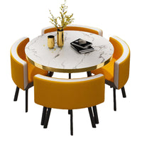 Round Reception Table with 4 Chairs for Office Reception Areas JDZH-2024