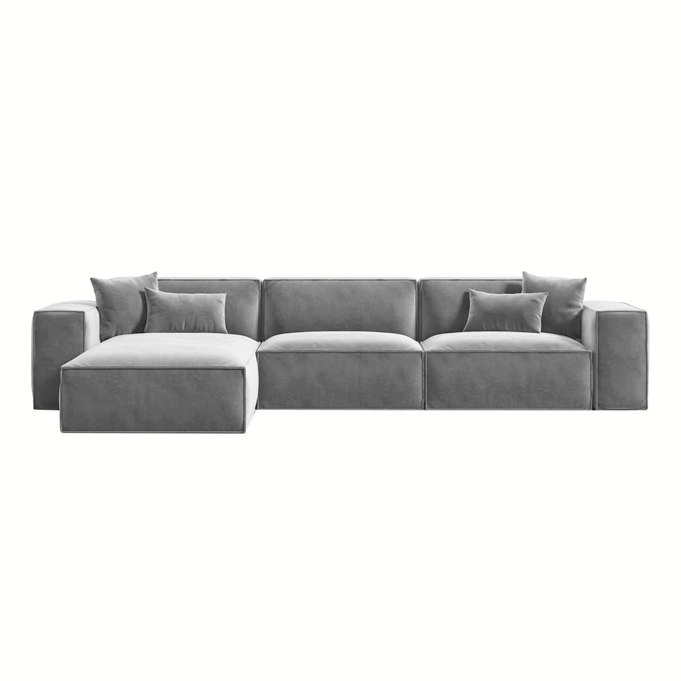 Italian Minimalist Lint Block Modular Sofa Chaise Lounge BSF-2006