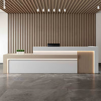 Modern Office Reception Desk with Storage for Lobby or Reception Area JDT-2071  (In Stock)