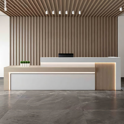 Modern Office Reception Desk with Storage for Lobby or Reception Area JDT-2071