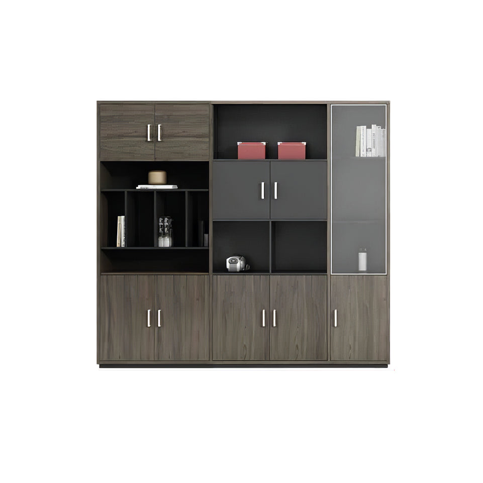 Modern L-Shaped Executive Desk with Drawers and Cabinet LBZ-2091