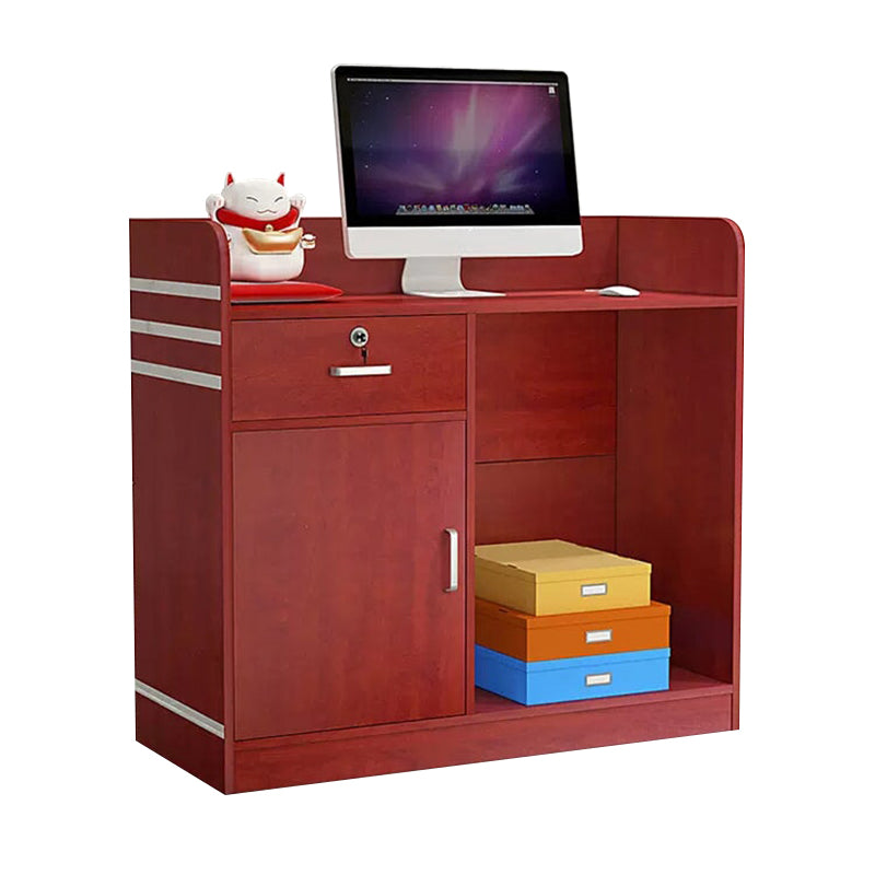 Stylish Reception Desk for Boutique Apparel Stores and Beauty Salons with Large-Capacity Storage and Key-Locked Drawers JDT-10109