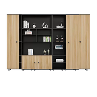 Rectangular Wooden File Cabinet with Open Storage Compartments WJG-745