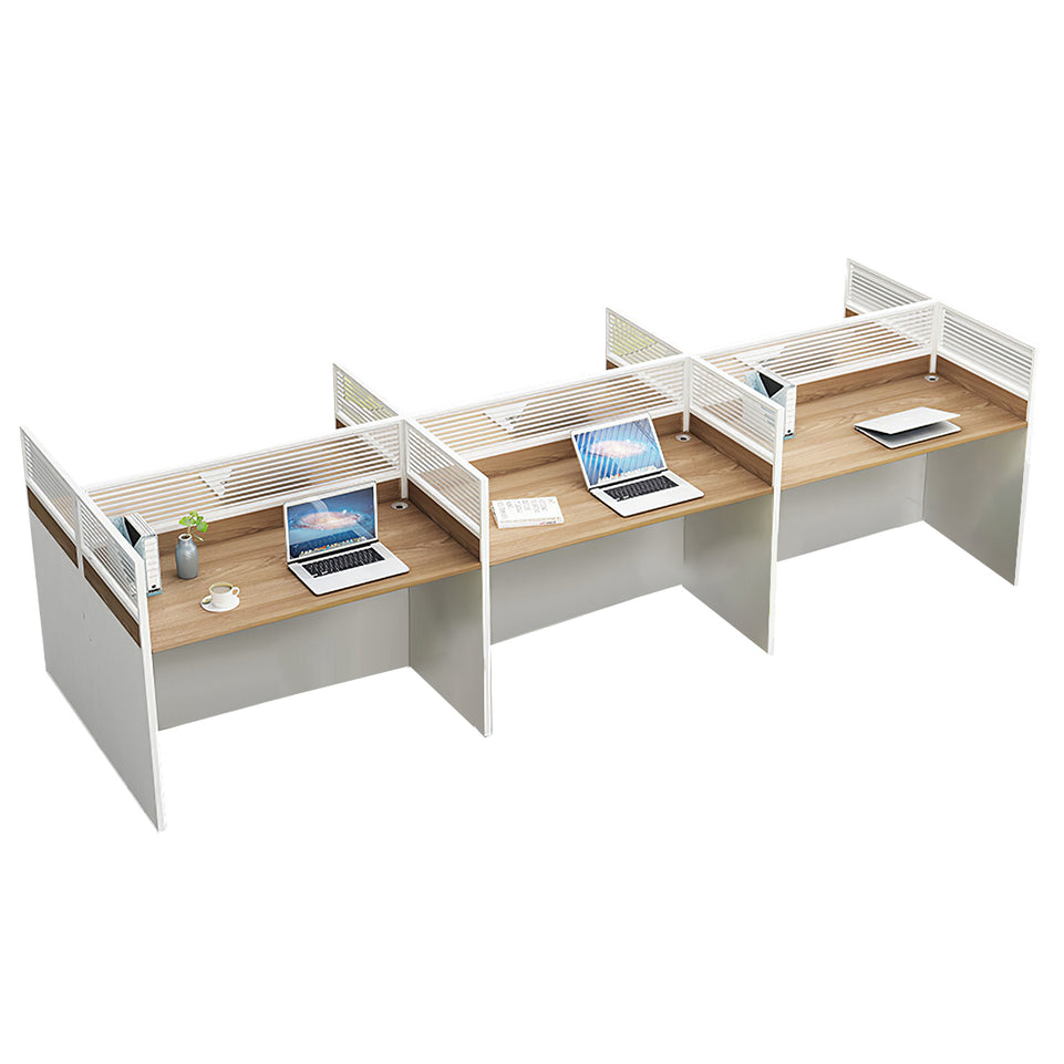 Modern L-Shaped Office Desk with Screen Divider for Employee Workstations BGZ-222