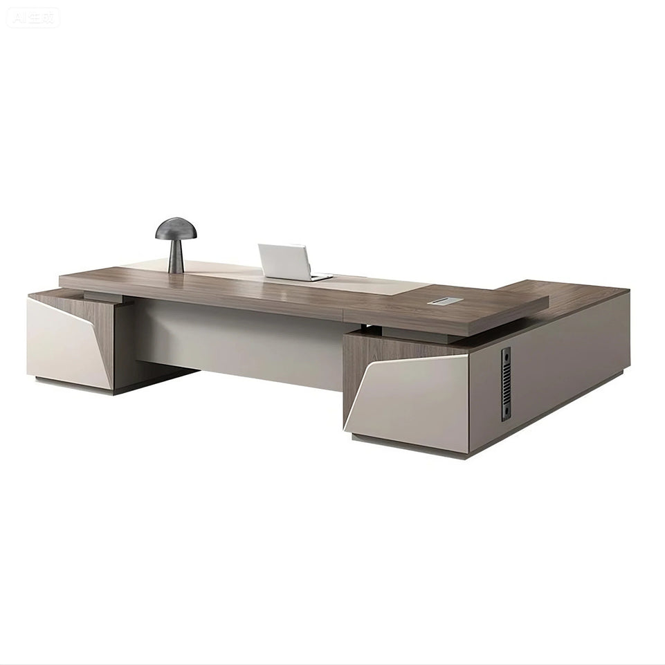 Creative And Unique President Executive Office Desk With Flip-Top Wire Box And Secure Storage Drawers LBZ-103