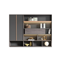 Modern L-Shaped Executive Desk with Multimedia Cable Box LBZ-2123