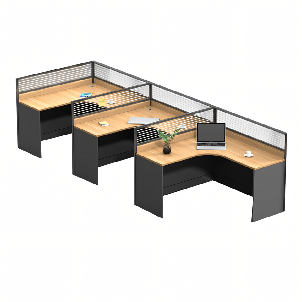 Modern Office Furniture Set with Partitioned Desks BGZ-229