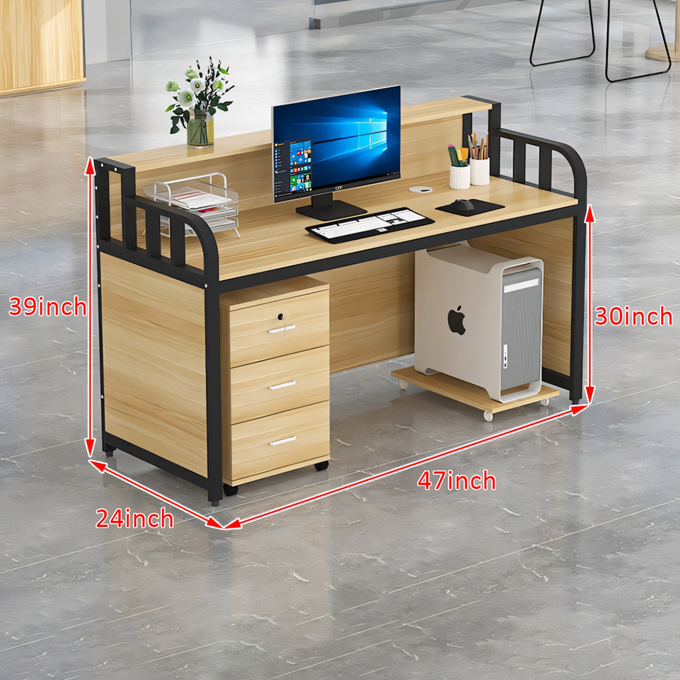 Modern Single Desk with Partition - Ideal for Offices and Workstations BGZ-020