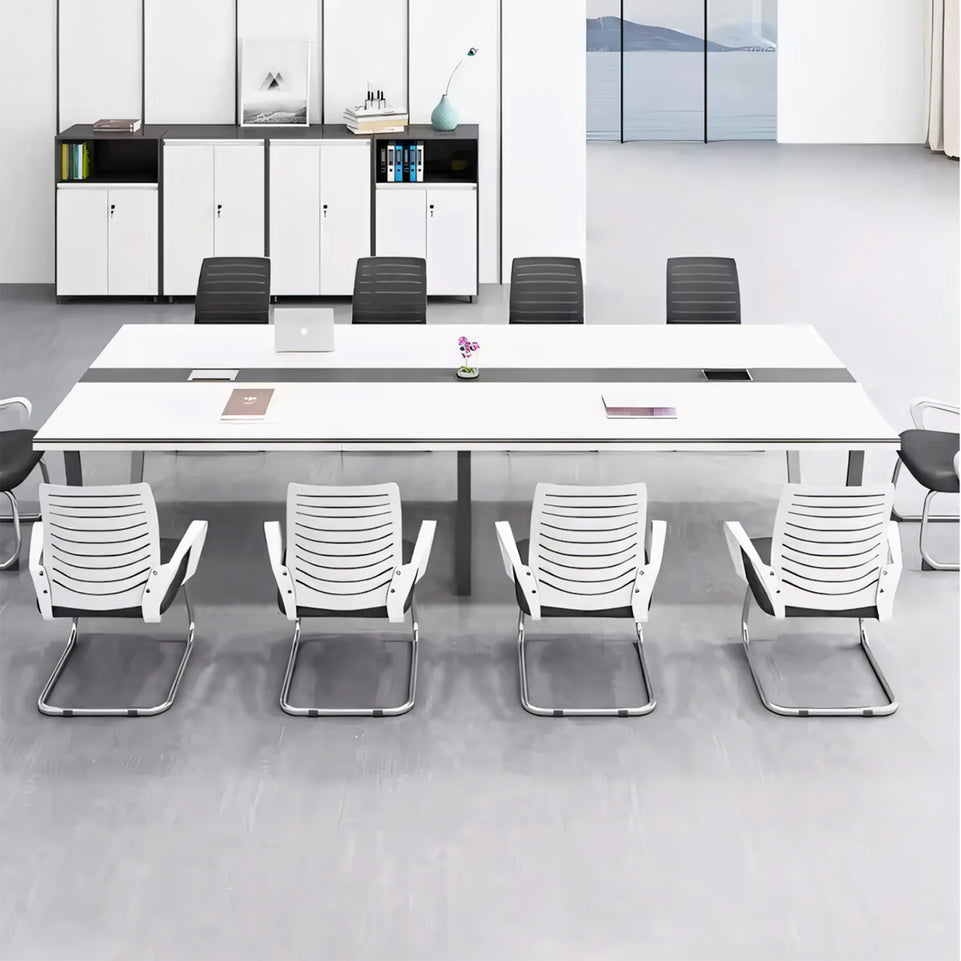 Modern Minimalist Conference Table and Chair Set Made of Melamine Decorative Board and Eco-friendly Material HYZ-1094