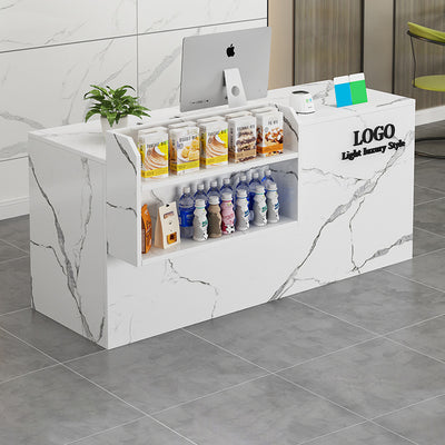 Private Label Reception Counter With Keyboard Tray And Multiple Drawers For Salon And Clothing Store JDT-K051