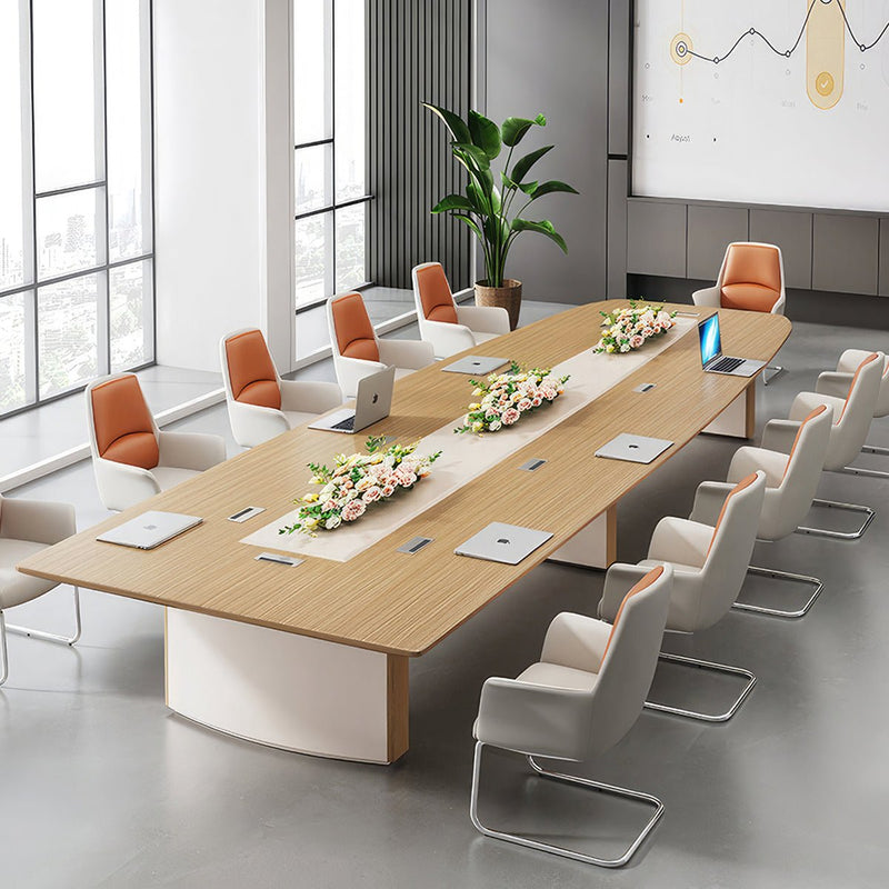 Rectangular Conference Table with Cable Management
