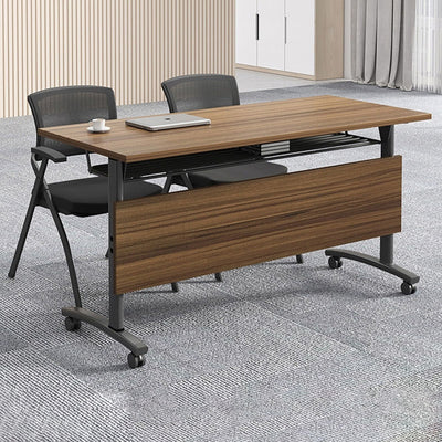 Simple Modern Conference Table with Intermediate Shelf and Silent Casters Movable Combination HYZ-1098