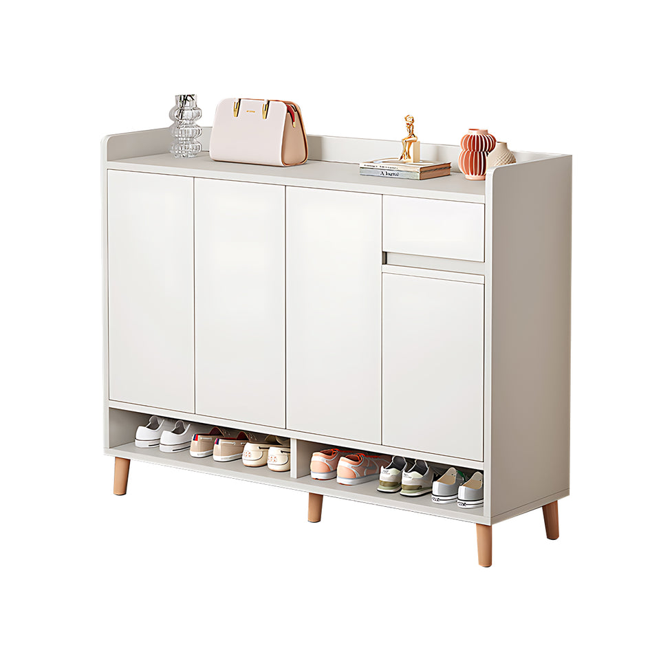 Premium Solid Wood Entryway Shoe Cabinet With Spacious Storage, Adjustable Shelves And Soft-Close Press Doors For Modern Homes CWG-02266