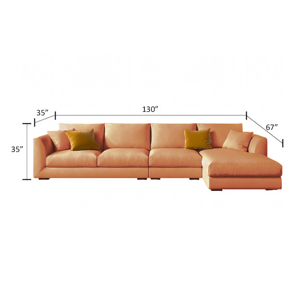 Modern Minimalist Sisal Fabric Sofa Chaise Lounge Sofa BSF-2007