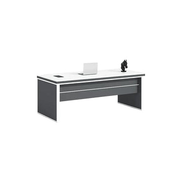 Modern Executive Desk with Cable Management & File Drawers for Home Office