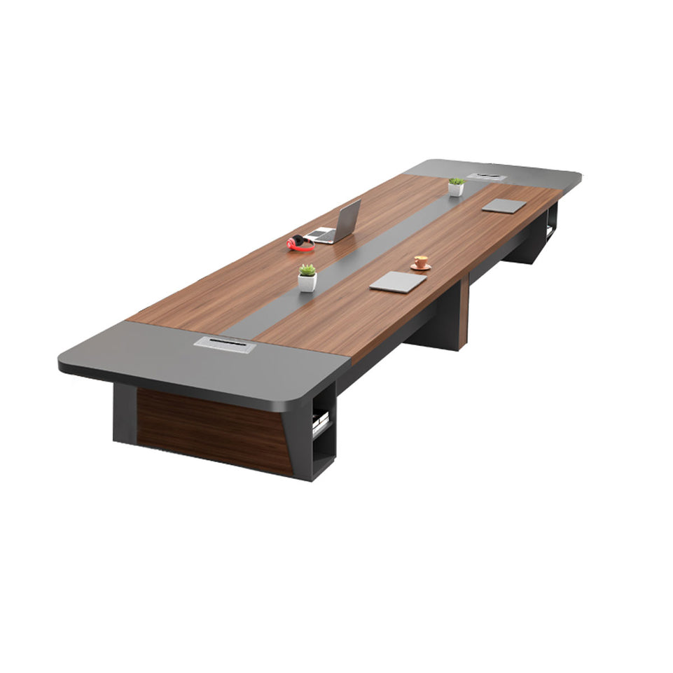Modern Rectangular Conference Table with Under-Desk Storage for Office HYZ-7161
