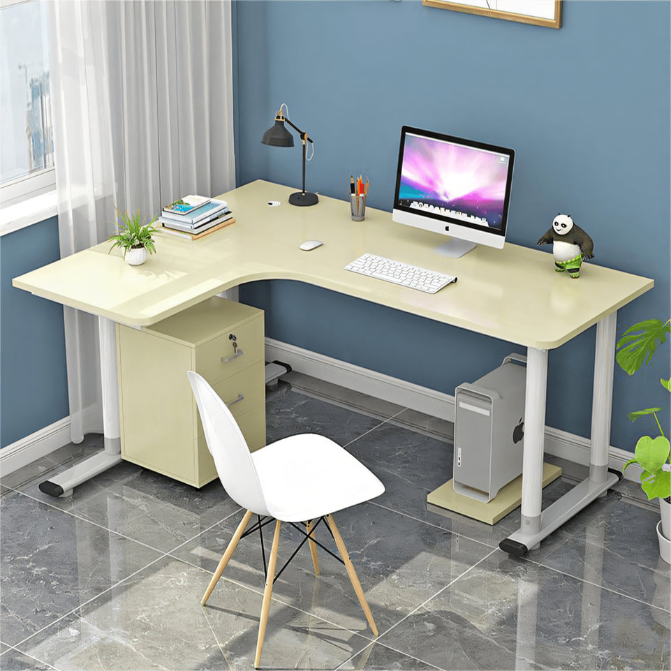 L-Shaped Corner Desk - Modern, Space-Saving Home Office Solution HD-206