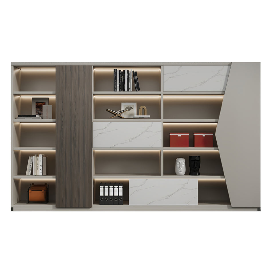 Modern L-Shaped Executive Desk with Combination Lock Drawers LBZ-2111