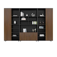 Rectangular Wooden File Cabinet with Open Storage Compartments WJG-745