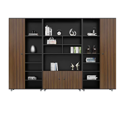 Rectangular Wooden File Cabinet with Open Storage Compartments WJG-745