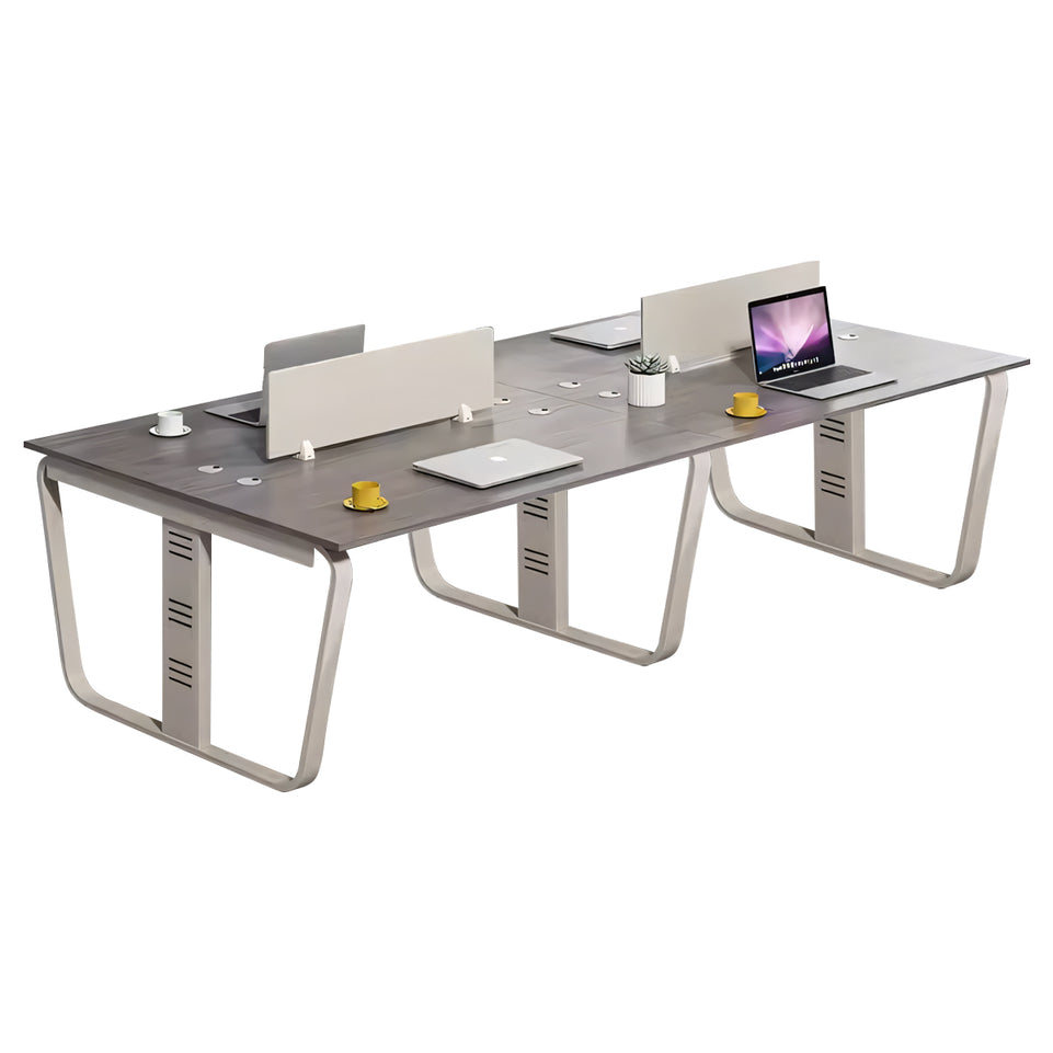 Sculpted Staff Desk Minimalist Modern Office Computer Desk Screen Card Seat Twin Staff Desk YGZ-1017