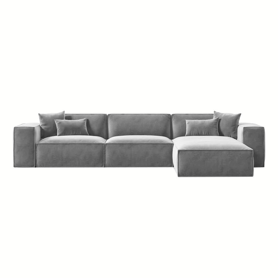 Italian Minimalist Lint Block Sofa Chaise Lounge BSF-2006