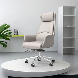 Ergonomic Office Chair 19 in Wide with Swivel & Lumbar Support for Executive Office