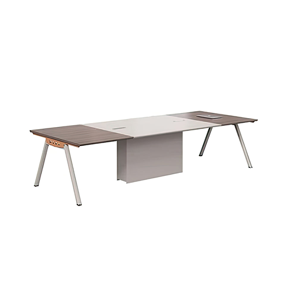 Office Desk Furniture Thickened Conference Table with Cable Box Fixed Table Top Sturdy Sealed Edge HYZ-1058