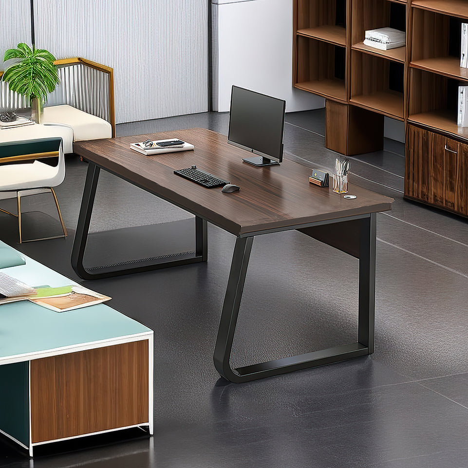 Office Desk Furniture Fashion Studio Work Writing Desk Spacious Desktop with Panel Design YGZ-1087