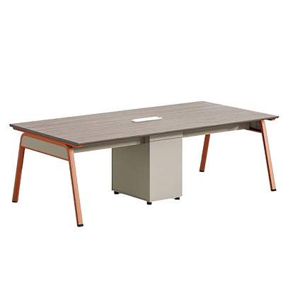 Office Desk Furniture Long Conference Table Threaded Hole Training and Workshops HYZ-1038