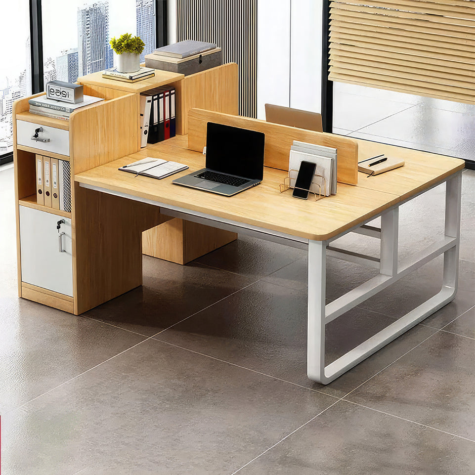 Streamlined Workspace Simple Modern Office Desk and Double Computer Workstation YGZ-1024