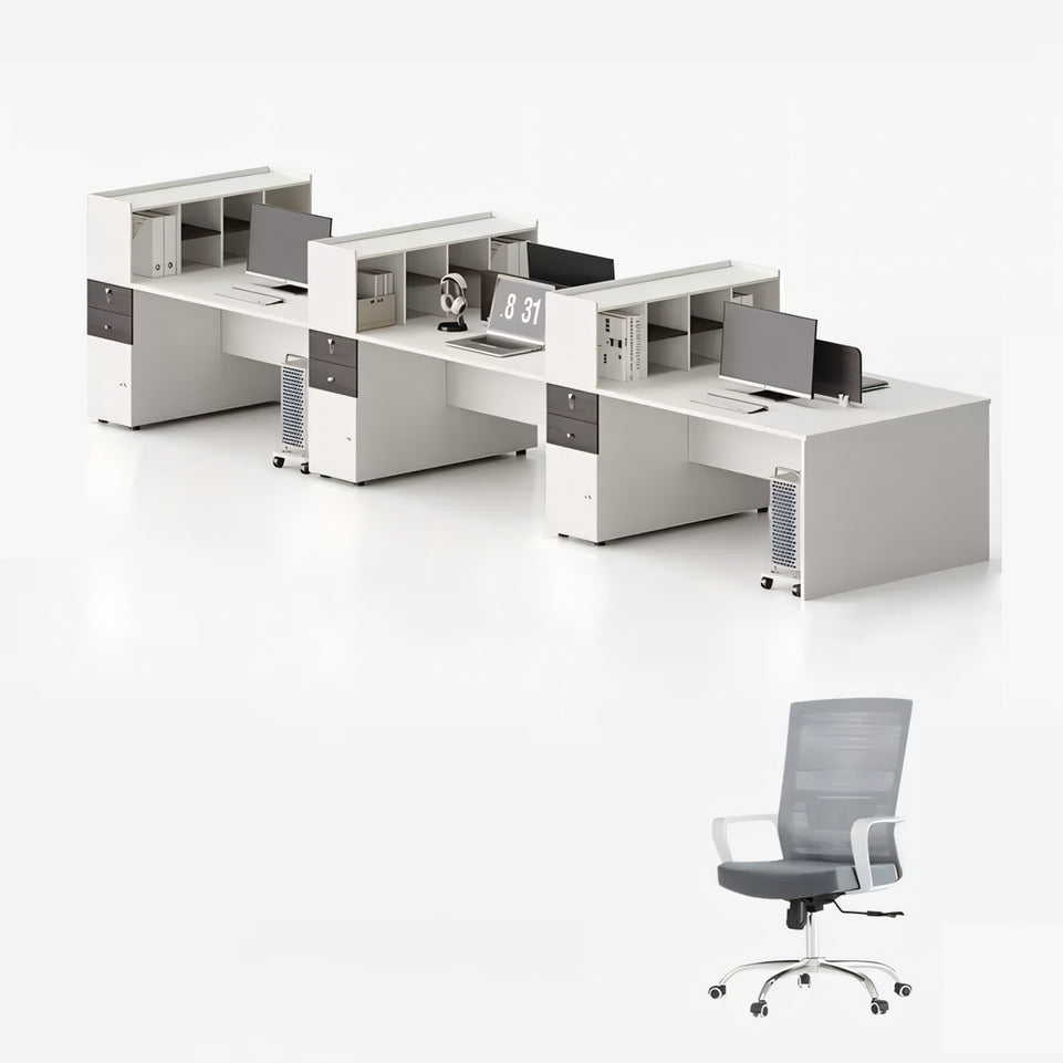 Elevate Your Workspace Modern Double Workstation for Staff with Sleek Office Desk YGZ-1026