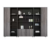 Rectangular Wooden File Cabinet with Open Storage Compartments WJG-745