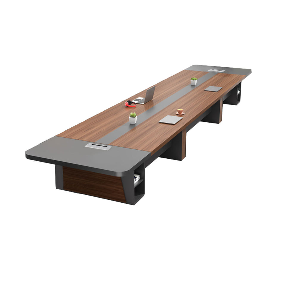 Modern Rectangular Conference Table with Under-Desk Storage for Office HYZ-7161