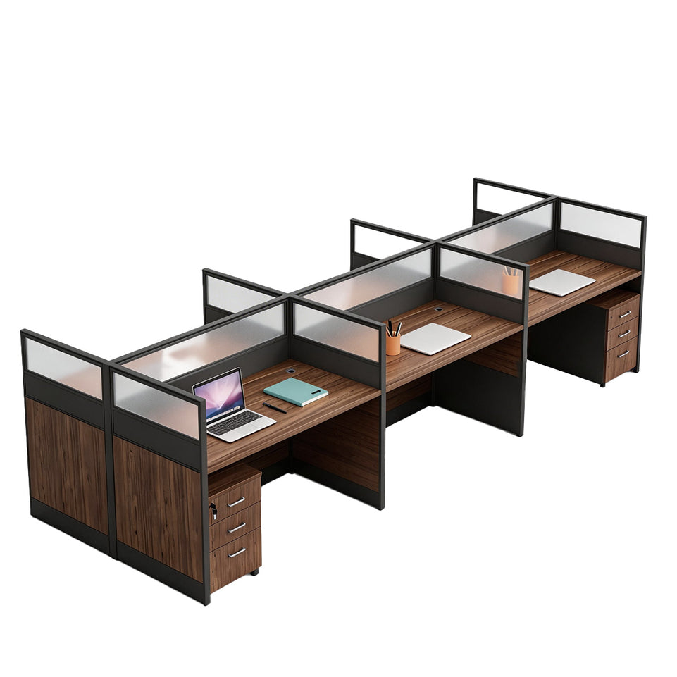 Efficient Office Setup: Modern Staff Desk and Chair Set with Computer Desk BGZ-006