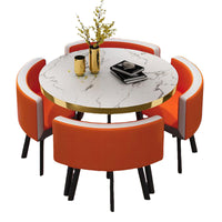 Round Reception Table with 4 Chairs for Office Reception Areas JDZH-2024