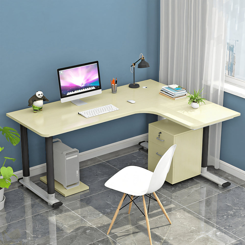 L-Shaped Corner Desk - Modern, Space-Saving Home Office Solution HD-206