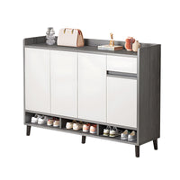 Premium Solid Wood Entryway Shoe Cabinet With Spacious Storage, Adjustable Shelves And Soft-Close Press Doors For Modern Homes CWG-02266