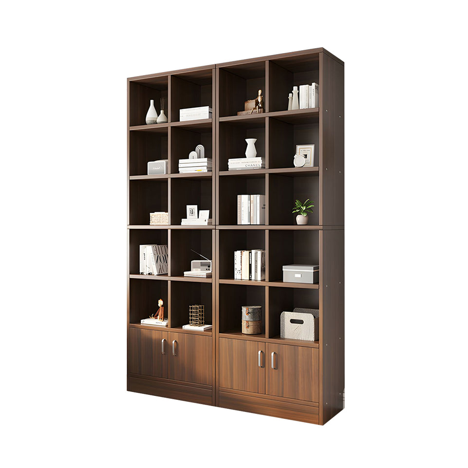 Spacious Floor-to-Ceiling Wooden Bookcase – Multi-Layer Dustproof Storage Cabinet for Home with Deep Shelves CWG-2178