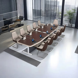 L-Shaped Conference Table with Cable Management, Breathable Mesh & Lumbar Support