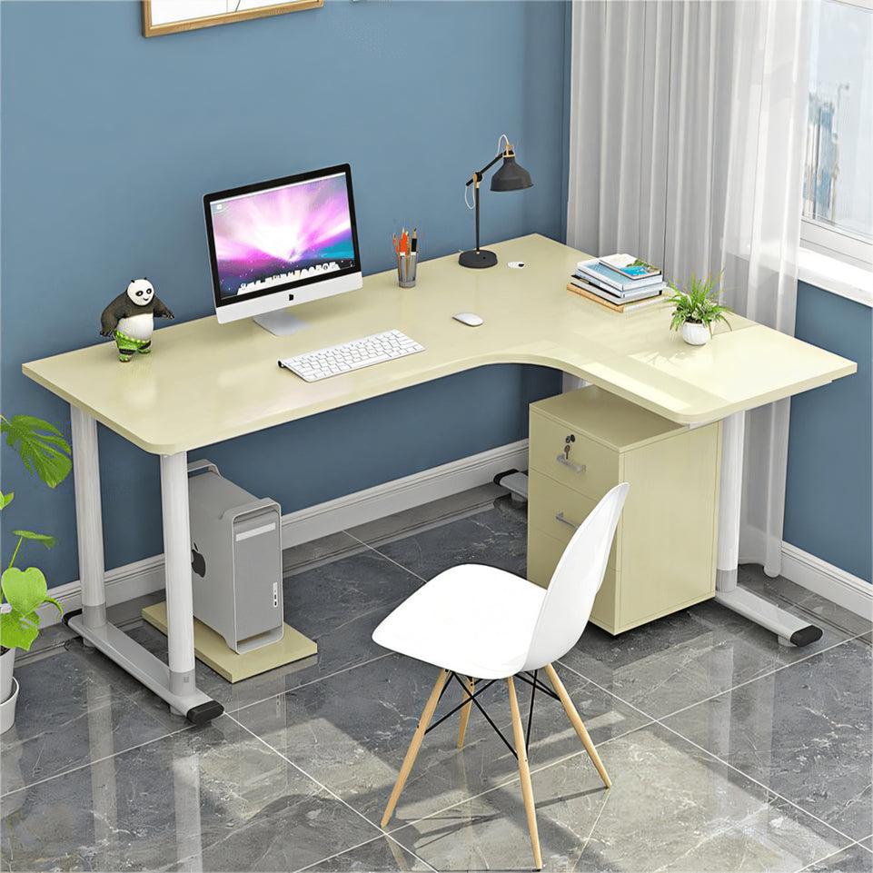 L-Shaped Corner Desk - Modern, Space-Saving Home Office Solution HD-206