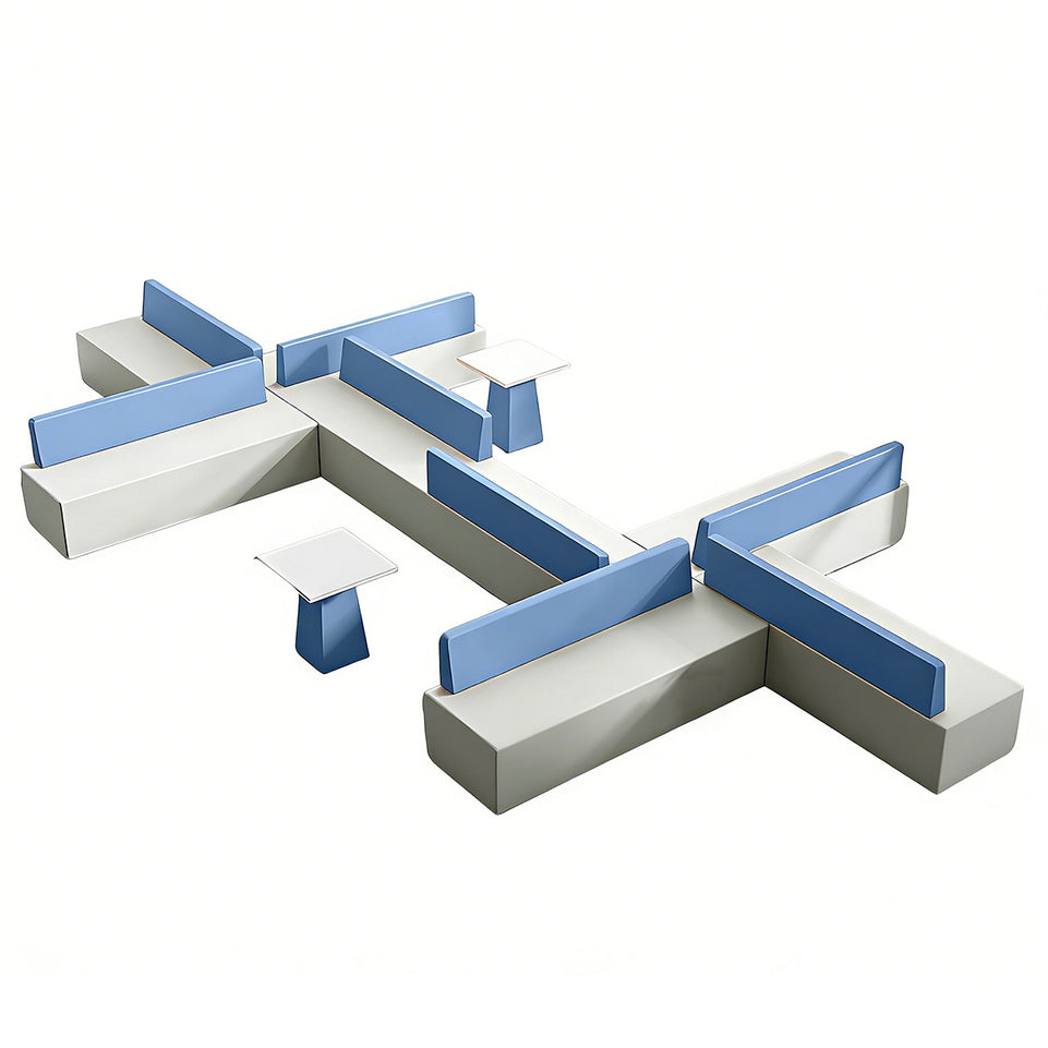 Modern Scratch-Resistant Corner Sofa with Solid Wood Frame for Office Reception and Lounge Areas JDZH-2081