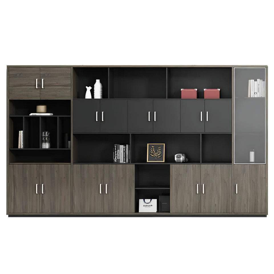 Modern L-Shaped Executive Desk with Drawers and Cabinet LBZ-2091